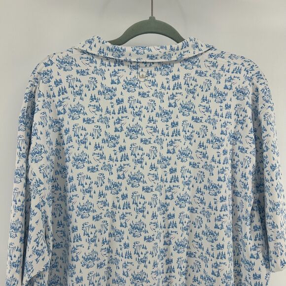 Peter Millar Polo Shirt Ski Slope Pattern Men's XXL Pearl White Blue Golf Tennis - Picture 8 of 12